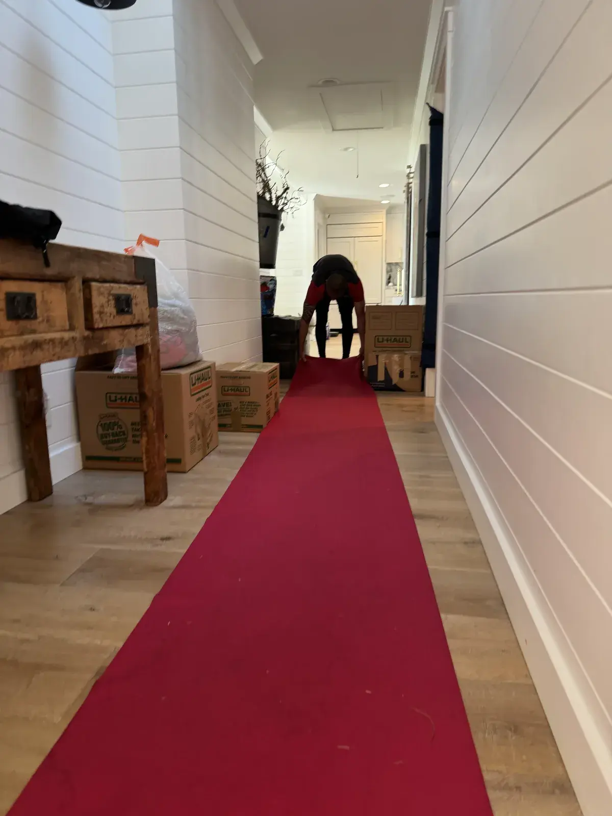 Protected hallway prepared by SF Bay Area Moving